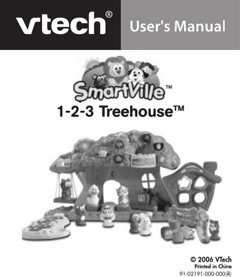 Vtech Smartville 1 2 3 Treehouse Owners Manual 